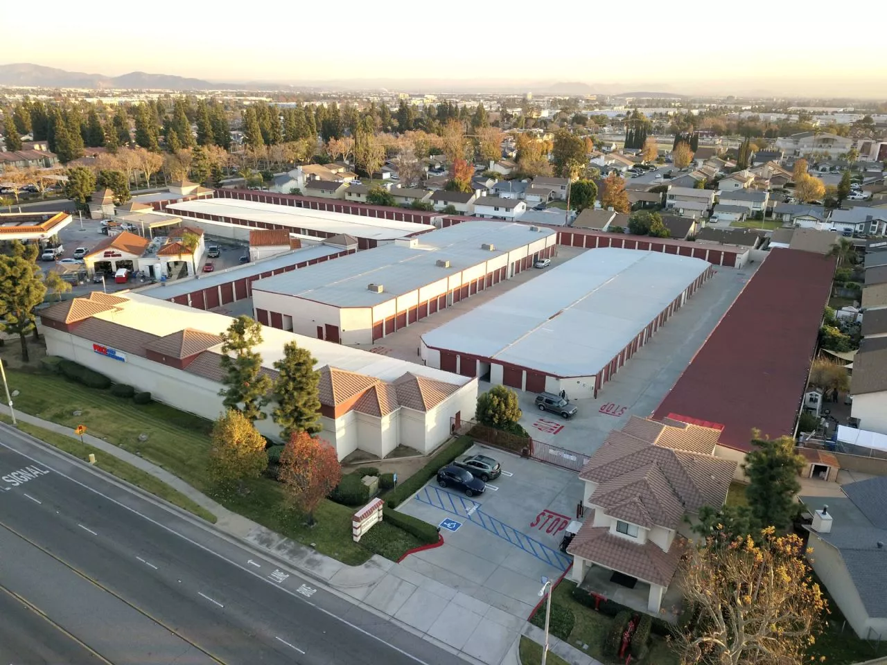 Price Self Storage Rancho Arrow aerial view of the facility.